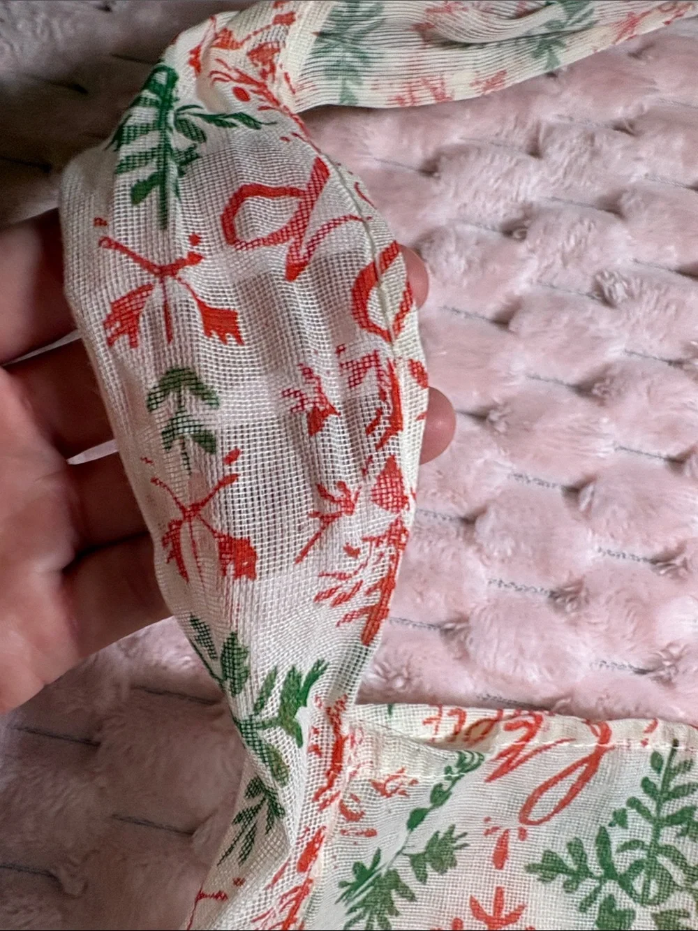 Free People Green & Red Print Tote